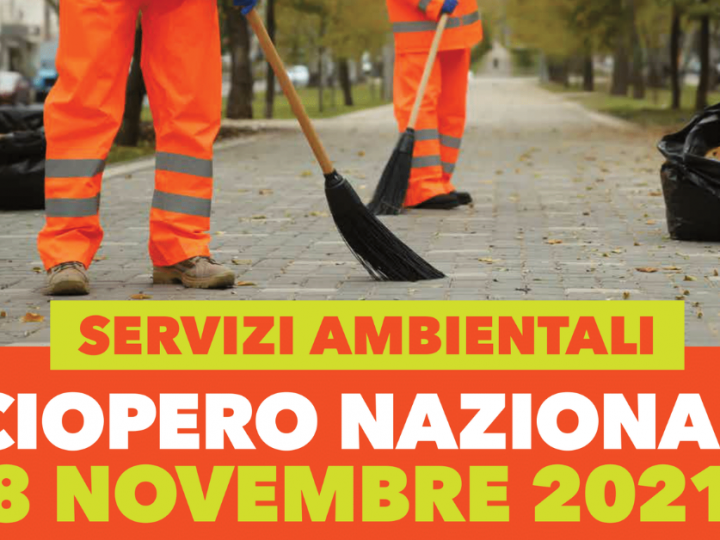 8 novembre: sciopero in difesa del contratto nazionale dell’igiene ambientale